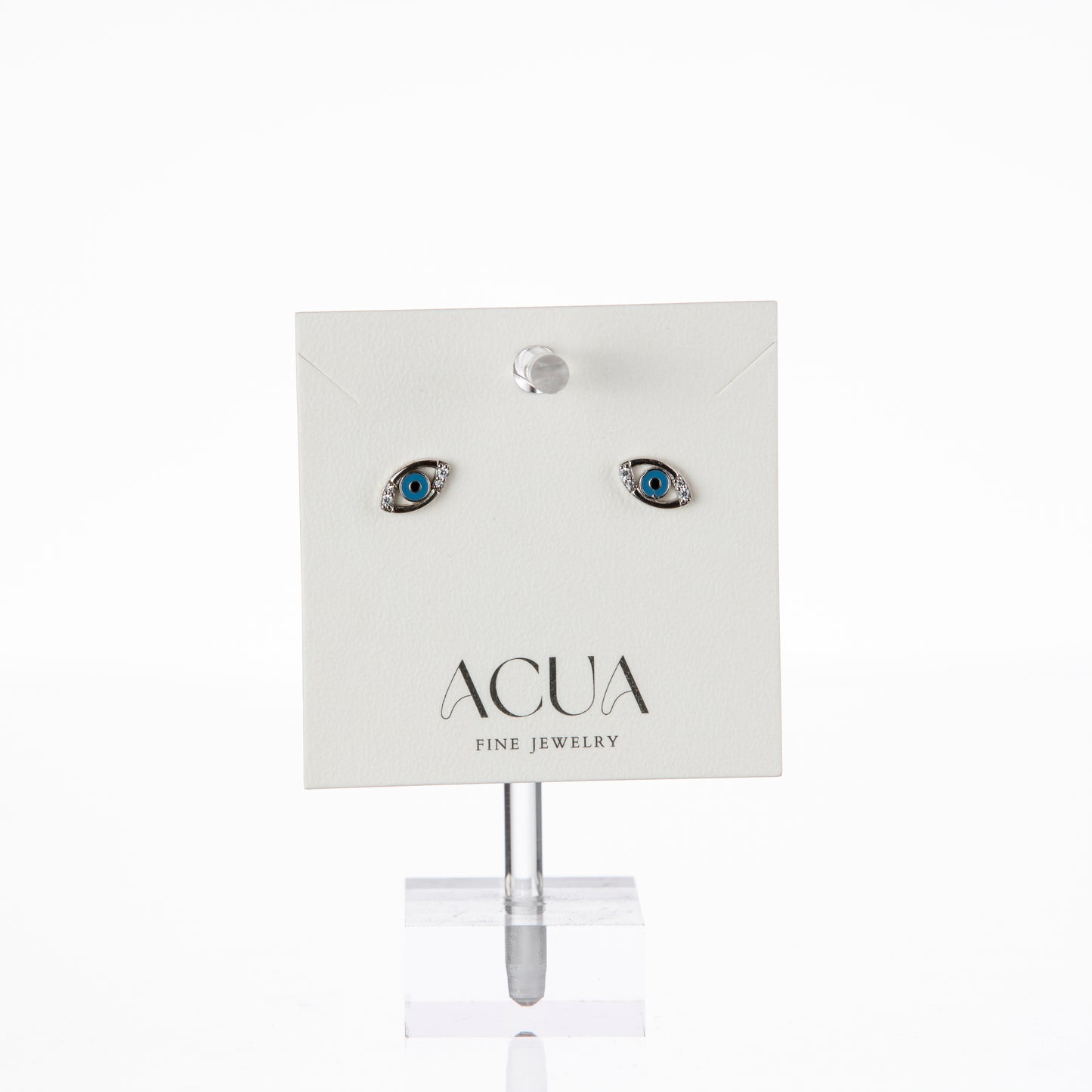 .925 Sterling Silver Blue Eye Stud Earrings – ACUA Fine Jewelry