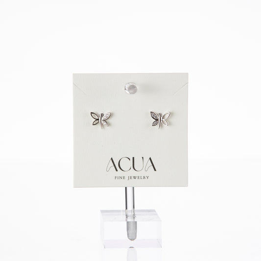 .925 Sterling Silver Butterfly Stud Earrings – ACUA Fine Jewelry